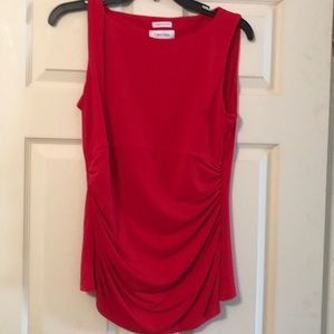 Tank top red shirt feels like silk on the outside